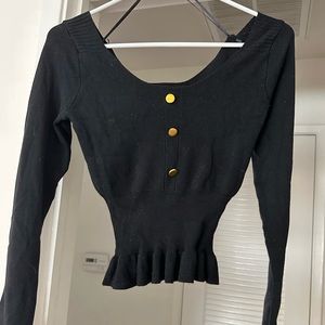 Knitted Button Up crop top